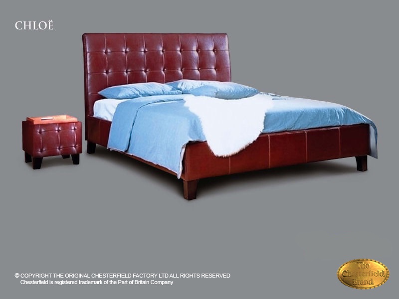 Chesterfield Classic Bed Chloe Antiek Bordo Rood