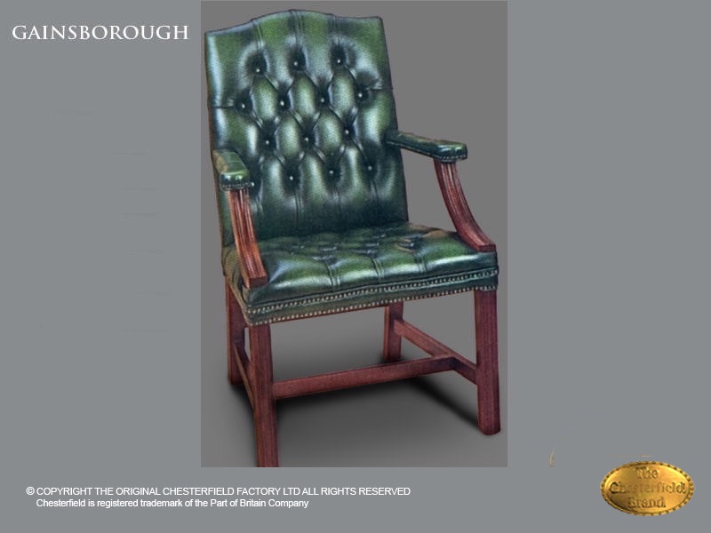 Chesterfield Gainsborough Dca Esszimmer Stuhl Antikgrunes Leder Chesterfield Com
