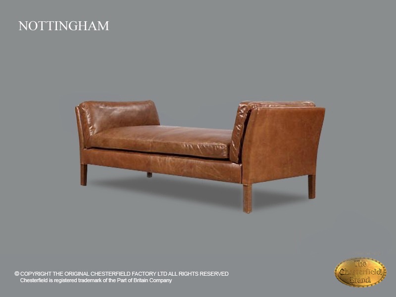 Chesterfield 2 Seat Sofa Nottingham No Back Old Look Brown Chesterfield 2 Seat Sofa Nottingham No