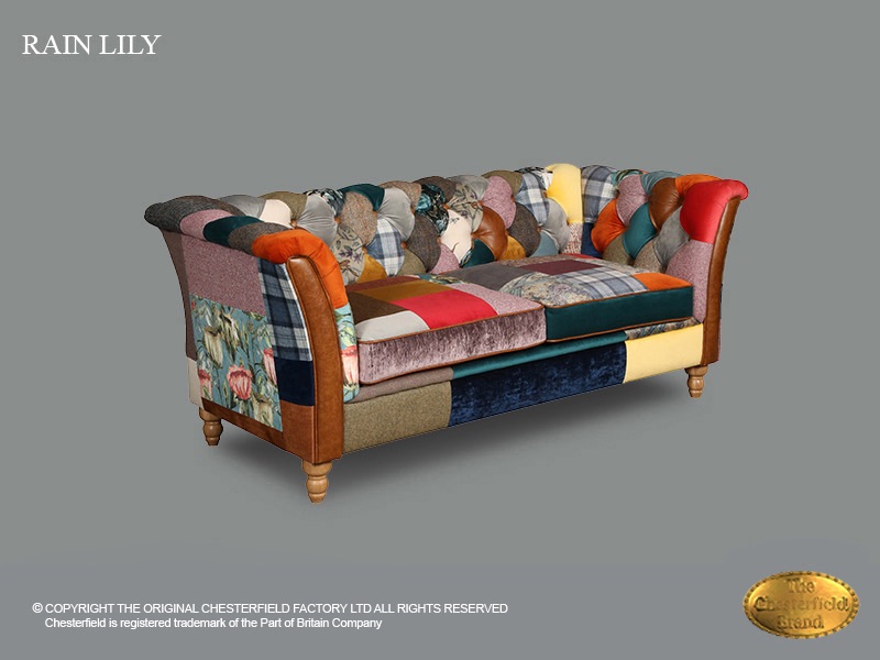 Canapé Chesterfield Harris Tweed 2 places Candytuft – House of Chesterfield